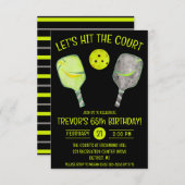 コートを叩こう!ピックボール誕生日パーティー 招待状 (正面/裏面)