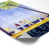 コートアズールフランスリヴィエラフランスのヴィンテージ旅行 ポスター (角)