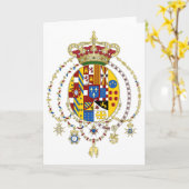 コートアームズ王国の2つのシチリア公式イタリア カード (黄色い花)