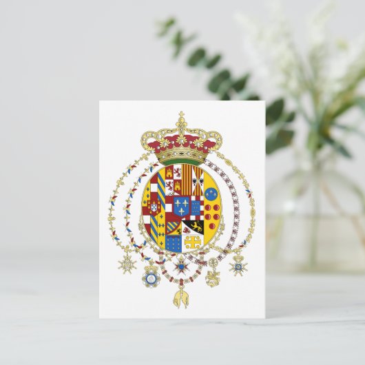 コートアームズ王国の2つのシチリア公式イタリア ポストカード (スタンド正面)