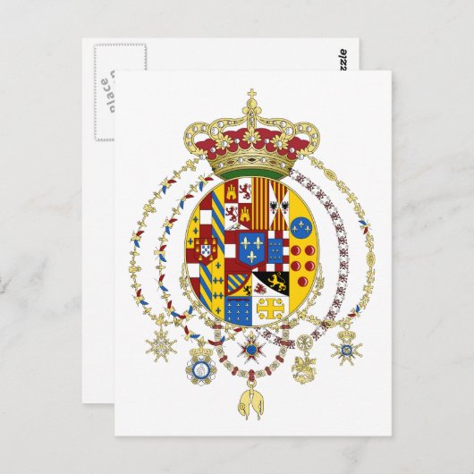 コートアームズ王国の2つのシチリア公式イタリア ポストカード (正面/裏面)