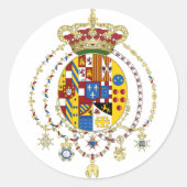 コートアームズ王国の2つのシチリア公式イタリア ラウンドシール (正面)