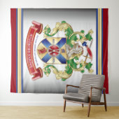 コートオブアームズシルバーナイトシールドドラゴンモノグラム タペストリー (インサイチュ(横))