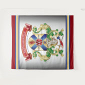 コートオブアームズシルバーナイトシールドドラゴンモノグラム タペストリー (正面(横))