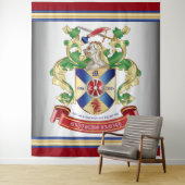 コートオブアームズシルバーナイトシールドドラゴンモノグラム タペストリー (インサイチュ)