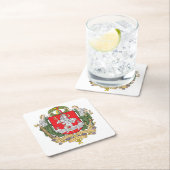 コートオブアームズ・オブ・ヴィリニュスリトアニア・スクエア紙 スクエアペーパーコースター (インサイチュ)