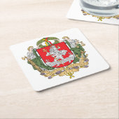 コートオブアームズ・オブ・ヴィリニュスリトアニア・スクエア紙 スクエアペーパーコースター (アングル)