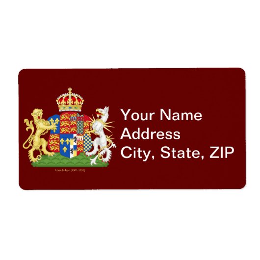 コートオブアームズAnne Boleyn ラベル (正面)