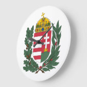 コートオブアームズHungaryブダペストの贈り物 ラージ壁時計 (傾斜)