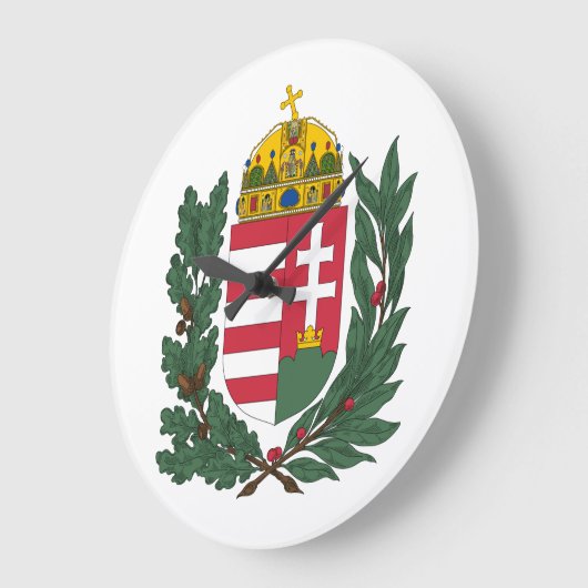 コートオブアームズHungaryブダペストの贈り物 ラージ壁時計 (傾斜)