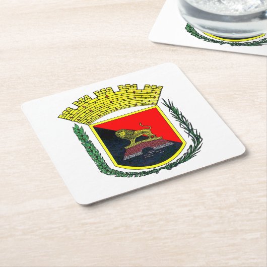 コートオブポンセプエルトリコ スクエアペーパーコースター (アングル)