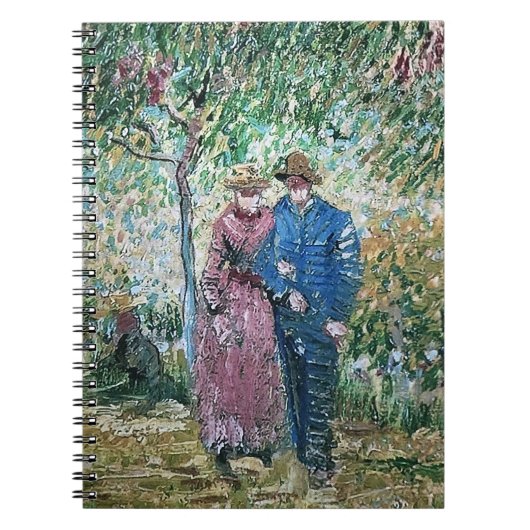 コートカップルのガーデンヴァンゴッペインティング ノートブック (正面)