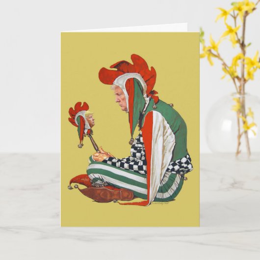 コートジェスター誕生日グリーティングカード カード (黄色い花)