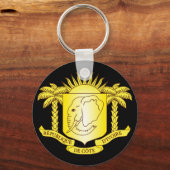 コートジボワールのエンブレム キーホルダー (正面)