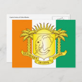 コートジボワールのエンブレム ポストカード (正面/裏面)