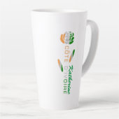 コートジボワールバラ国旗パーソナライズされた大 カフェラテマグ (右アングル)