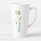 コートジボワールバラ国旗パーソナライズされた大 カフェラテマグ (右)