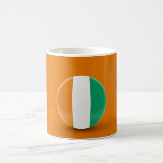 コートジボワール国旗のマグ コーヒーマグカップ (中央)