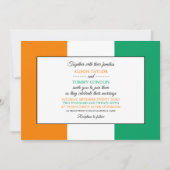 コートジボワール国旗結婚 招待状 (正面)