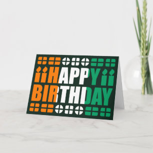 コートジボワール国旗誕生日カード カード