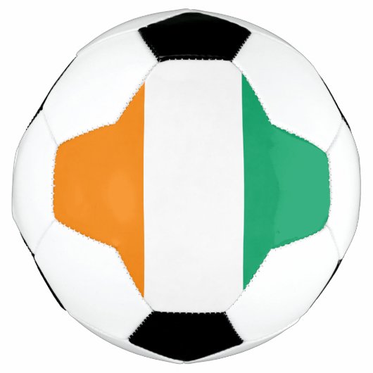 コートジボワール国旗 サッカーボール (正面)