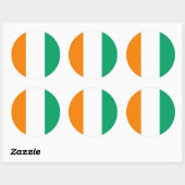 コートジボワール国旗 ラウンドシール (シート)