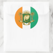 コートジボワール国旗 ラウンドシール (バッグ)