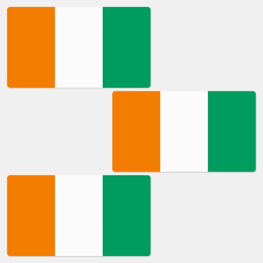 コートジボワール国旗 ラベル (グループ)