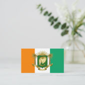 コートジボワール国旗 名刺 (スタンド正面)