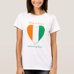 コートジボワール旗スイートアートTシャツ Tシャツ