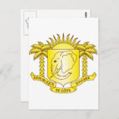 コートジボワール紋章CI ポストカード (正面/裏面)
