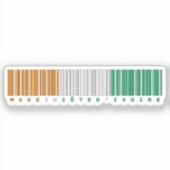 コートジボワール製バーコードフラッグステッカー シール (正面)