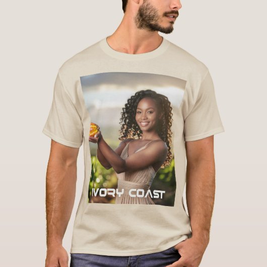 コートジボワール - カカオ Tシャツ (正面)