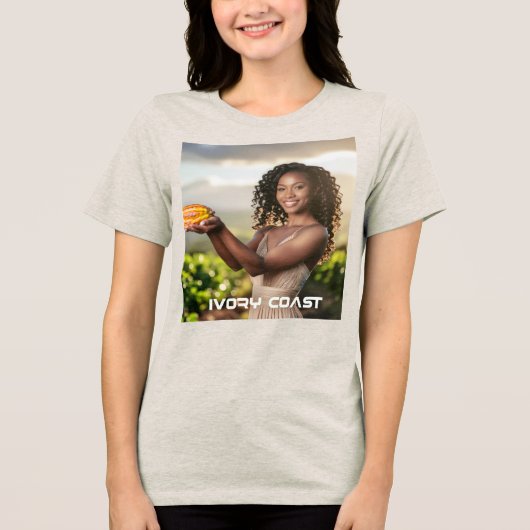 コートジボワール - ココア トライブレンドTシャツ (正面)