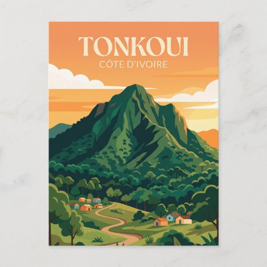 コートジボワール トンクイ山 ポストカード (正面)