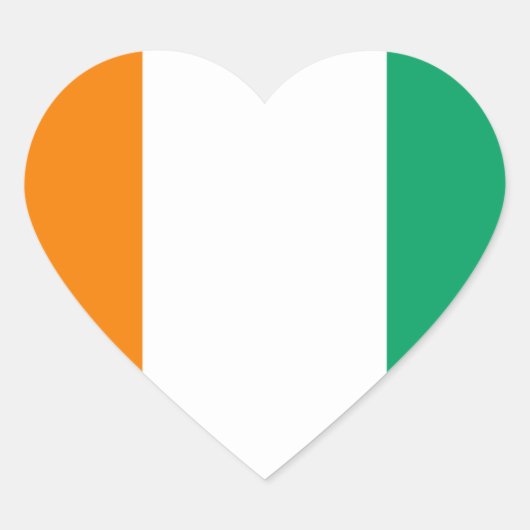 コートジボワール ハートシール (正面)