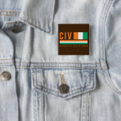 コートジボワールISOコードデザイン 缶バッジ (インサイチュ)