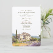 コートダジュールフランスのヴィネヤードデスティネーションウェディング 招待状 (スタンド正面)
