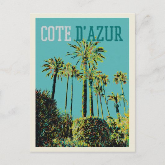コートダジュール地中海のフランス ポストカード (正面)