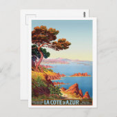コートダジュール、コーストフランスのビュー ポストカード (正面/裏面)