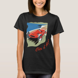 コートダジュール フランス リヴィエラ 赤い車 旅行 Tシャツ