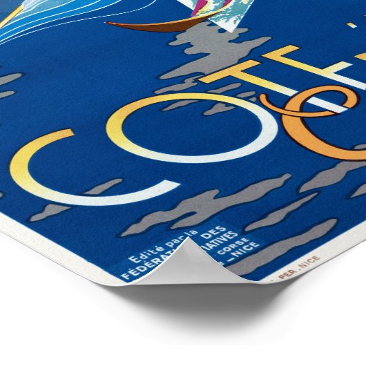 コートダジュールCorseフランスヴィンテージポスター1930 ポスター (角)