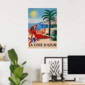 コートダジュールFranceヴィンテージ旅行ポスター ポスター (ホームオフィス)