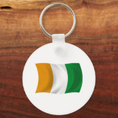 コートダルボワール(アイボリーコースト)国旗のキーチェーン キーホルダー (正面)