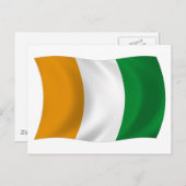 コートダルボワール(アイボリーコースト)国旗 ポストカード (正面/裏面)