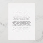 コートニーモノグラムエレガントなウェディング日付を保存 箔招待状 (裏面)