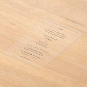 コートニーモノグラムエレガントウェディング アクリル招待状 (レイダウン)