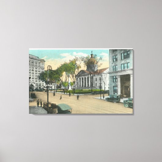 コートハウスの外観 キャンバスプリント (正面)