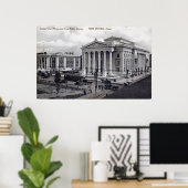 コートハウス，図書館，ニューヘブンCT 1912ヴィンテージ ポスター (ホームオフィス)