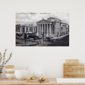 コートハウス，図書館，ニューヘブンCT 1912ヴィンテージ ポスター (キッチン)